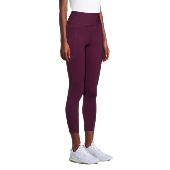 Avia 7/8 Purple Performance Leggings Fitness Flex-Tech Gym Yoga Workout - Picture 2 of 11